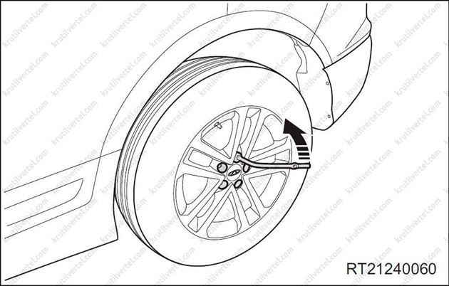 снятие и установка колес Chery Tiggo 5 с 2013 года, снятие и установка колес Чери Тигго 5 с 2013 года