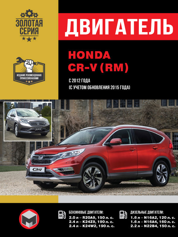 Honda CR-V (RM) с 2012 года (+обновление 2015), ремонт двигателя в электронном виде