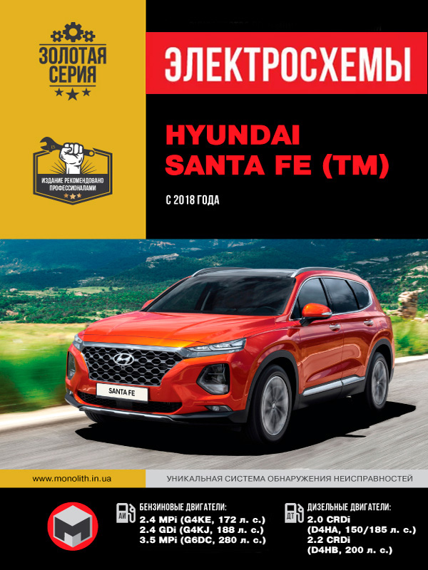 Hyundai Santa Fe since 2018, wiring diagrams (in Russian)