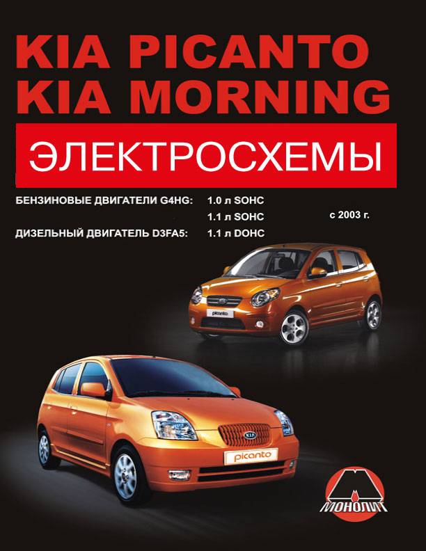 Kia Picanto / Kia Morning с 2003 года (+рестайлинг 2007 года), электросхемы в электронном виде