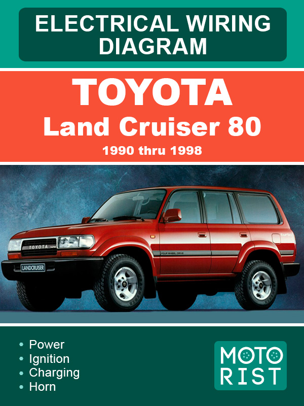 Toyota Land Cruiser 80 с 1990 по 1998 год, электросхемы в электронном виде (на английском языке)