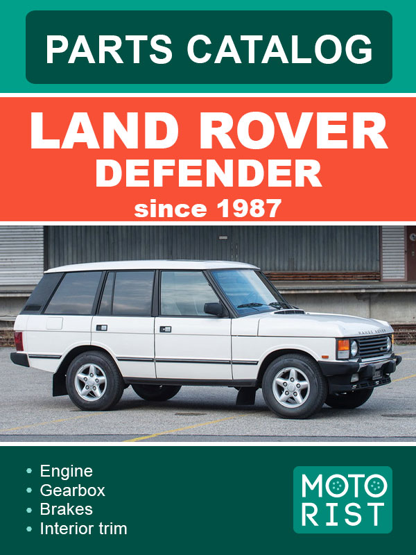 Land Rover Defender since 1987, parts catalog