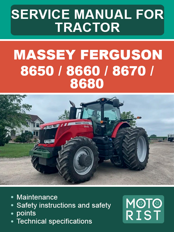 Massey Ferguson 8650 / 8660 / 8670 / 8680 tractor, service e-manual