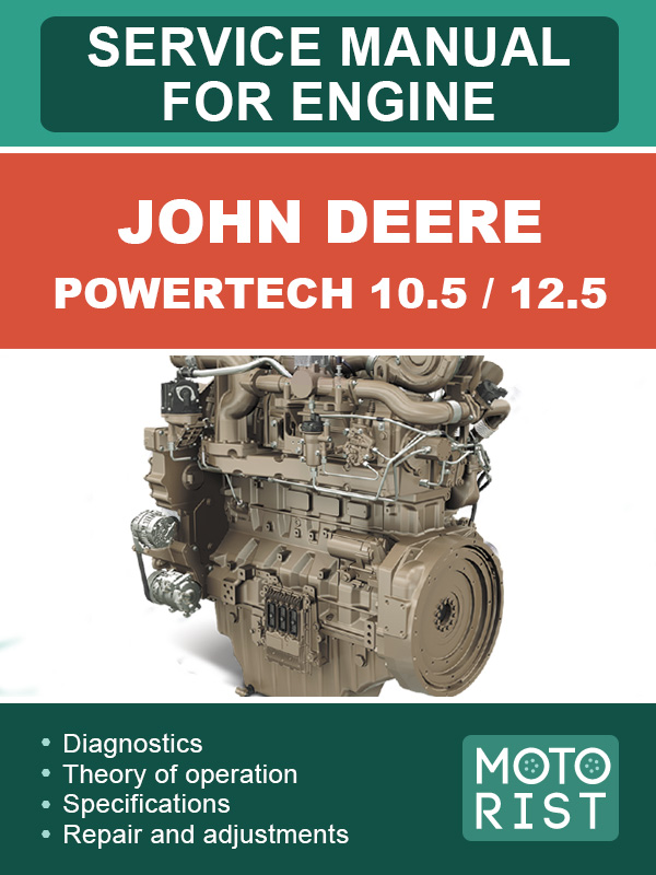 John Deere Powertech 10.5 / 12.5 л, руководство по ремонту двигателя в электронном виде (на английском языке)