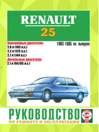 Renault 25 з 1983 по 1995 рік, керівництво з ремонту у форматі PDF (російською мовою)