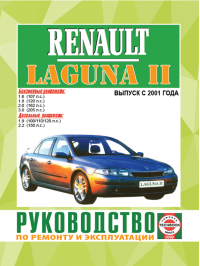 Renault Laguna II з 2001 року, керівництво з ремонту у форматі PDF (російською мовою)
