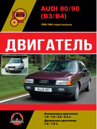 Audi 80 / 90 1986 thru 1994 engine (in Russian)