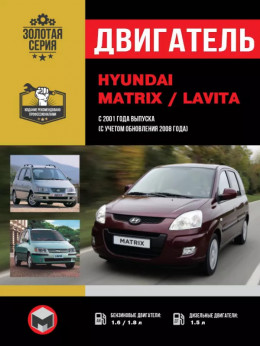 Hyundai Matrix / Hyundai Lavita з 2001 року (з урахуванням оновлення 2008 року), ремонт двигуна у форматі PDF (російською мовою)