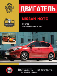 Nissan Note з 2013 року (з урахуванням оновлення 2016 року), ремонт двигуна у форматі PDF (російською мовою)