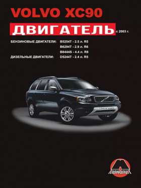 Посібник з ремонту двигуна Volvo XC90 (B5254T / B6294Т / B8444S / D5244Т) у форматі PDF (російською мовою)
