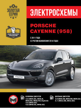 Porsche Cayenne (958) / Cayenne Turbo / Cayenne Hybrid / Cayenne GTS з 2011 року (+ поновлення 2014 року), електросхеми у форматі PDF (російською мовою)
