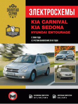 Kia Carnival / Sedona / Hyundai Entourage з 2006 року (+рестайлінг 2010 року), електросхеми у форматі PDF (російською мовою)