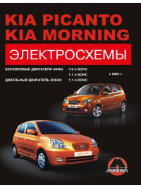 Kia Picanto / Kia Morning з 2003 року (+рестайлінг 2007 року), електросхеми у форматі PDF (російською мовою)