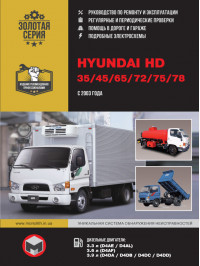 Hyundai HD 35 / HD 45 / HD 65 / HD 72 / HD 75 / HD 78 з 2003 року, керівництво з ремонту у форматі PDF (російською мовою)