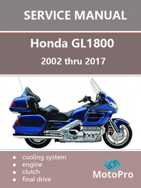 Книга по ремонту мотоцикла Honda GL1800 с 2002 по 2017 год в формате PDF (на английском языке)