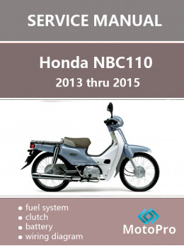 Honda NBC110 2013 thru 2015, service e-manual