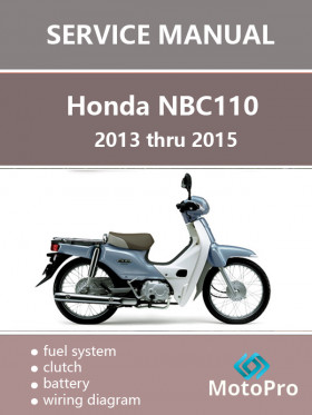 Honda NBC110 2013 thru 2015, repair e-manual