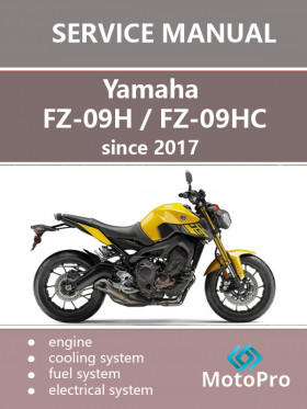 Книга по ремонту мотоцикла Yamaha FZ-09H / FZ-09HC с 2017 года в формате PDF (на английском языке)
