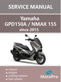 Скутер Yamaha GPD150A / NMAX 155 з 2015 року, керівництво з ремонту у форматі PDF (англійською мовою)