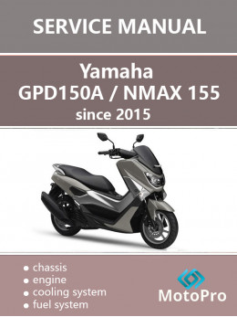 Скутер Yamaha GPD150A / NMAX 155 з 2015 року, керівництво з ремонту у форматі PDF (англійською мовою)