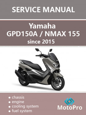 Посібник з ремонту скутера Yamaha GPD150A / NMAX 155 з 2015 року у форматі PDF (англійською мовою)