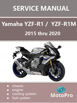 Мотоцикл Yamaha YZF-R1 / Yamaha YZF-R1M с 2015 по 2020 год, руководство по ремонту и эксплуатации в электронном виде (на английском языке)