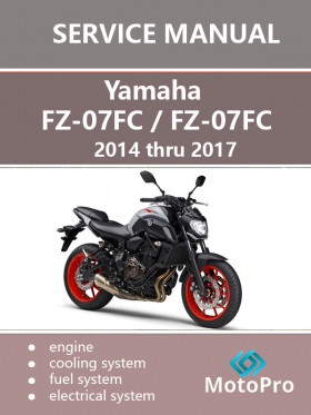 Книга по ремонту мотоцикла Yamaha FZ-07FC / FZ-07FC с 2014 по 2017 год в формате PDF (на английском языке)