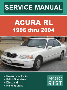 Acura RL з 1996 по 2004  рік, керівництво з ремонту та експлуатації у форматі PDF (англійською мовою)