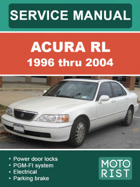 Посібник з ремонту Acura RL з 1996 по 2004  рік у форматі PDF (англійською мовою)