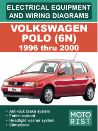 Volkswagen Polo (6N) с 1996 по 2000 год, электрооборудование и электросхемы в электронном виде (на английском языке)