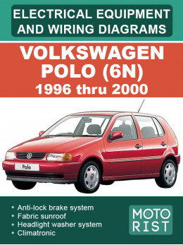 Volkswagen Polo (6N) с 1996 по 2000 год, электрооборудование и электросхемы в электронном виде (на английском языке)