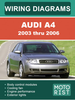 Audi A4 с 2003 по 2006 год, цветные электросхемы в электронном виде (на английском языке)