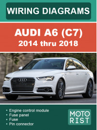 Audi A6 (C7) с 2014 по 2018 год, цветные электросхемы в электронном виде (на английском языке)
