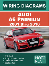 Audi A6 Premium с 2001 по 2018 год, цветные электросхемы в электронном виде (на английском языке)