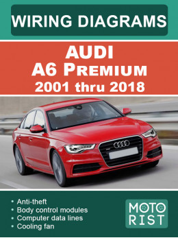 Audi A6 Premium с 2001 по 2018 год, цветные электросхемы в электронном виде (на английском языке)