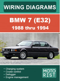 BMW 7 (E32) с 1988 по 1994 год, электросхемы в электронном виде (на английском языке)