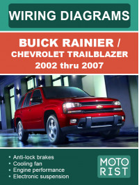 Buick Rainier / Chevrolet TrailBlazer с 2002 по 2007 год, цветные электросхемы в электронном виде (на английском языке)
