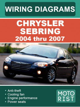 Chrysler Sebring с 2004 по 2007 год, цветные электросхемы в электронном виде (на английском языке)