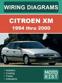 Citroen XM с 1994 по 2000 год, цветные электросхемы в электронном виде (на английском языке)