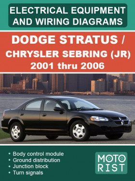 Електрообладнання та електросхеми Dodge Stratus / Chrysler Sebring (JR) з 2001 по 2006 рік, у форматі PDF (англійською мовою) Електрообладнання та електросхеми Dodge Stratus / Chrysler Sebring (JR) з 2001 по 2006 рік, у форматі PDF (англійською мовою)