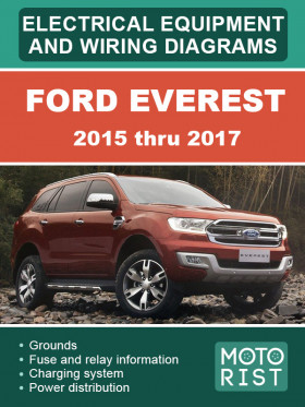 Электрооборудование и цветные электросхемы Ford Everest с 2015 по 2017 год в формате PDF (на английском языке)