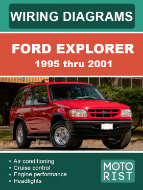 Цветные электросхемы Ford Explorer c 1995 по 2001 год в формате PDF (на английском языке)