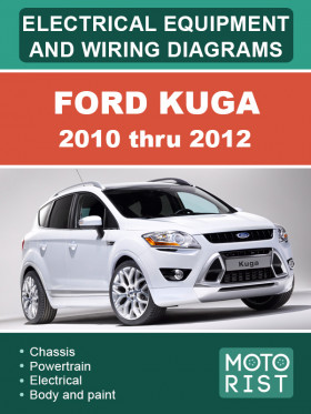 Электрооборудование и электросхемы Ford Kuga с 2010 по 2012 год в формате PDF (на английском языке)