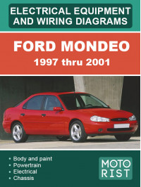 Ford Mondeo с 1997 по 2001 год, электрооборудование и электросхемы в электронном виде (на английском языке)