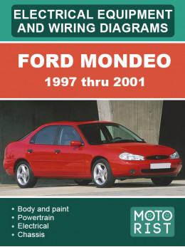 Ford Mondeo з 1997 по 2001 рік, електрообладнання та електросхеми у форматі PDF (англійською мовою)
