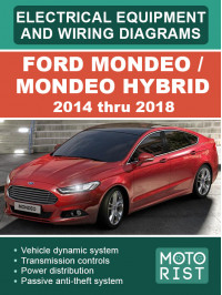 Ford Mondeo / Mondeo Hybrid с 2014 по 2018 год, электрооборудование и цветные электросхемы в электронном виде (на английском языке)