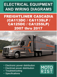 Freightliner Cascadia (CA113DC / CA113SLP / CA125DC / CA125SLP) 2007 thru 2017, wiring diagrams