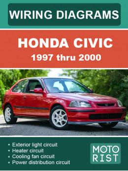 Honda Civic с 1997 по 2000 год, электросхемы в электронном виде (на английском языке)