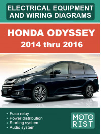 Honda Odyssey 2014 thru 2016, color wiring diagrams and electrical equipment