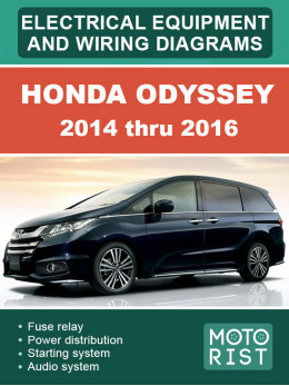 Honda Odyssey 2014 thru 2016, color wiring diagrams and electrical equipment